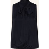 Oui Oui Blusentop Aus Satin blau