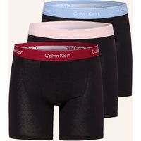 Calvin Klein 3er-Pack Boxershorts Icon Cotton Stretch rot
