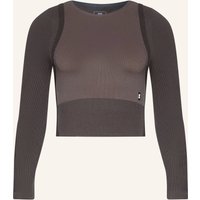 On Cropped-Longsleeve Studio Knit braun