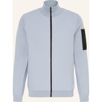 Boss Strickjacke Momentum Im Materialmix Mit Merinowolle grau