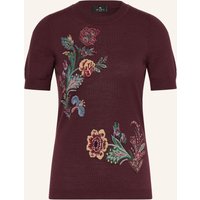 ETRO Strickshirt Mit Glitzergarn rot