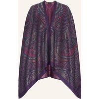 ETRO Jacquard-Cape Mit Glitzergarn lila