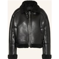 WITHBLACK Withblack Jacke Rocky In Lederoptik Mit Kunstfell schwarz