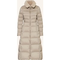 DUNO Duno Daunenmantel Melrose Mit Kunstfell beige