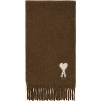 AMI PARIS Ami Paris Alpaka-Schal braun