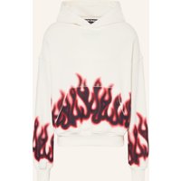 Palm Angels Palm Angels Oversized-Hoodie Flames weiss