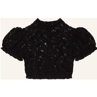 KINGA MATHE Kinga Mathe Dirndlbluse Pina Aus Lochspitze schwarz