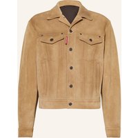 Dsquared2 Lederjacke Jean beige