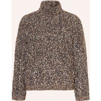 BRUNELLO CUCINELLI Rollkragenpullover Mit Cashmere Und Pailletten braun