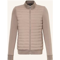 REISS Reiss Steppjacke Im Materialmix braun