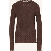MOS MOSH Mos Mosh Pullover Mmthaz Relena Mit Glitzergarn braun