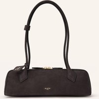 ALAÏA Alaïa Schultertasche Le Teckel Medium grau