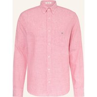 Gant Gant Hemd Regular Fit Mit Leinen rot