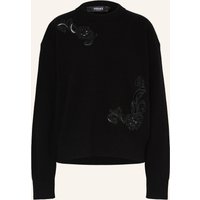 Versace Pullover Mit Pailletten schwarz