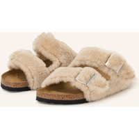 Birkenstock Birkenstock Pantoletten Arizona Shearling Rivet Logo Os beige