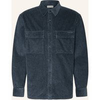 Calvin Klein Jeans Cordhemd Relaxed Fit blau