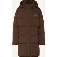 GUESS JEANS Guess Jeans Steppmantel Mit Abnehmbarer Kapuze braun