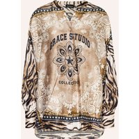 grace Grace Satinbluse braun