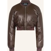 ROTATE Rotate Blouson In Lederoptik braun