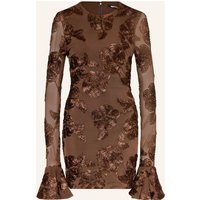 ROTATE Rotate Mesh-Kleid braun