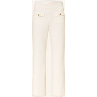 CAMBIO Strickhose Aus Bouclé weiss
