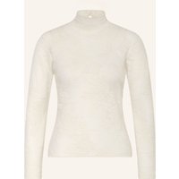 Ganni Jacquard-Pullover Mit Alpaka weiss