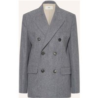 AMI PARIS Ami Paris Longblazer Veste Ample Croisee grau