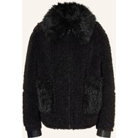 PATRIZIA PEPE Patrizia Pepe Kunstfell-Jacke Zum Wenden schwarz