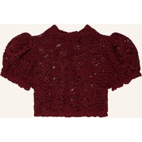 KINGA MATHE Kinga Mathe Dirndlbluse Pina Aus Lochspitze rot