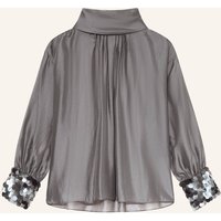 LUISA CERANO Luisa Cerano Blusenshirt Mit Pailletten silber