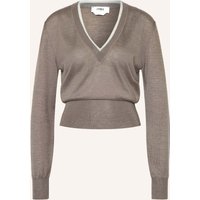 Fendi Pullover Cash Mit Cashmere Und Seide grau
