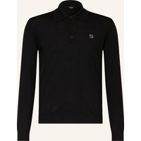 Fendi Strick-Poloshirt schwarz