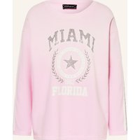 grace Grace Sweatshirt Mit Schmucksteinen rosa