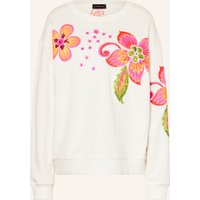 grace Grace Sweatshirt Mit Pailletten weiss