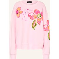 grace Grace Sweatshirt Mit Pailletten rosa