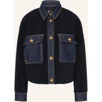 LUISA CERANO Teddyfell-Jacke blau