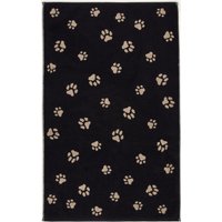 Cawö Badematten WE LOVE DOGS Paws 6247 schwarz/beige - 93 - 50x80 cm