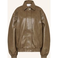 The Frankie Shop The Frankie Shop Jacke Prescott In Lederoptik gruen