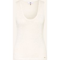 CINQUE Stricktop Ciliv Mit Leinen weiss