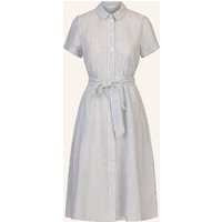 mint & mia Mint & Mia Midi Gestreiftes Leinen Kleid blau