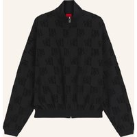 HUGO Loungewear Jacke Terrymonogram_Jacket schwarz