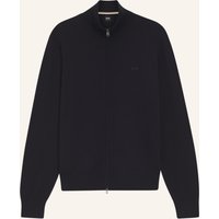 Boss Strickjacke Upalano-L Regular Fit blau