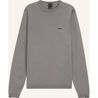 Boss Pullover Kn_Ever-X Cn Regular Fit grau