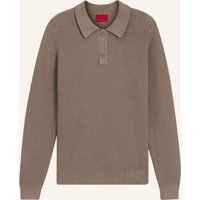HUGO Pullover Saffowl Relaxed Fit braun