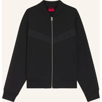 HUGO Sweatshirt Dromzip Oversize Fit schwarz
