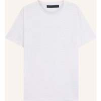 Boss Strickshirt Taut Aus Leinen weiss