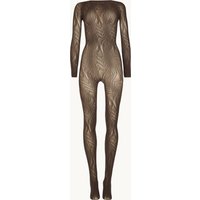 Wolford Hose Snake Net Catsuit braun