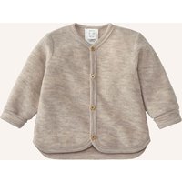 hessnatur Hessnatur Wollfrottee-Jacke beige
