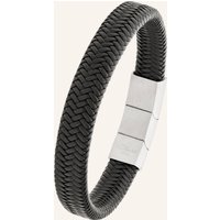 s.Oliver Armband Aus Echtleder grau