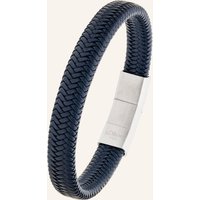 s.Oliver Armband Aus Echtleder blau